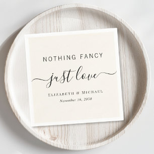 Servilleta De Papel Nada Fancy Just Love Cream Boda