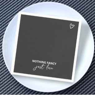 Servilleta De Papel Nada Fancy Just Love Minimalista Boda