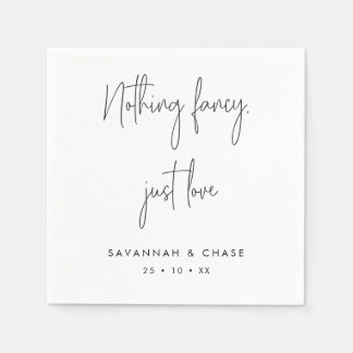 Servilleta De Papel Nada Fancy Love Just Love Monocrome Boda