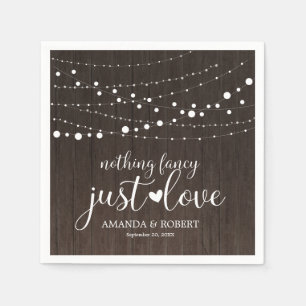 Servilleta De Papel Nada Fancy Rustic String Lights Boda