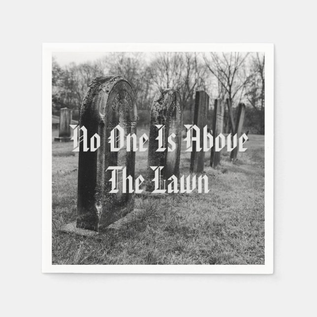 Servilleta De Papel Nadie Está Sobre El Césped (Anverso)