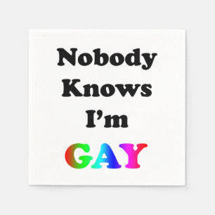 Servilleta De Papel Nadie sabe que soy gay