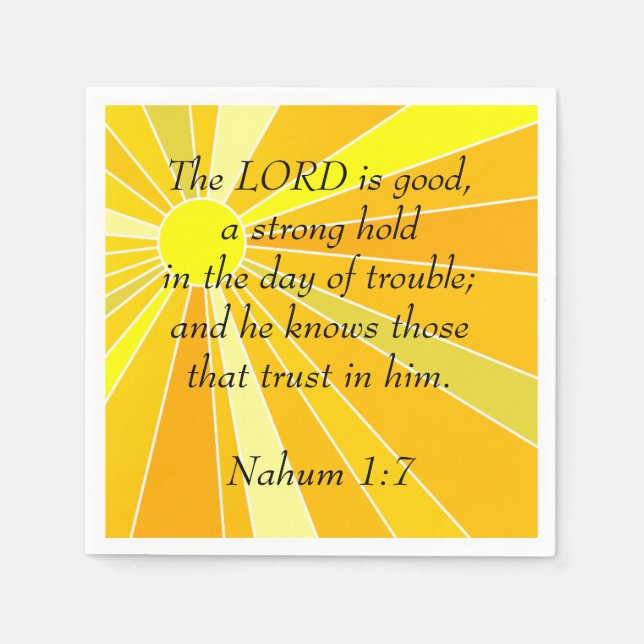 Servilleta De Papel Nahum 1:7 (Anverso)