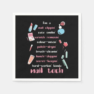 Servilleta De Papel Nail Tech Beautician con los dedos regalo Nail Tec