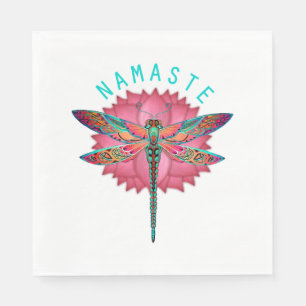 Servilleta De Papel Namaste Lotus Dragonfly Yoga