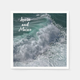 Servilleta De Papel Names, sea and love photo and doodle
