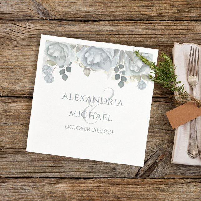 Servilleta De Papel Nap de plantilla de caligrafía de Boda simple mini (Subido por el creador)