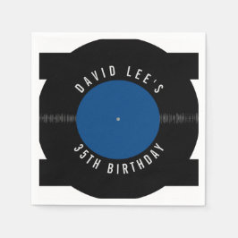 Servilleta De Papel Nap Fiesta Personalizado del Registro Vinil Retro