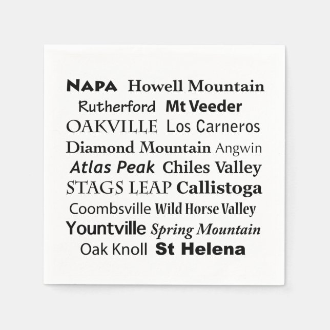 Servilleta De Papel Napa Wine Country Napkins (Anverso)