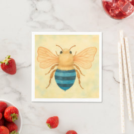 Servilleta De Papel Napina de abeja con banderas azules