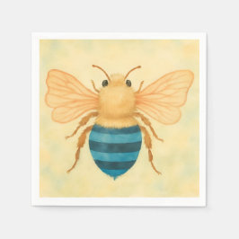 Servilleta De Papel Napina de abeja con banderas azules