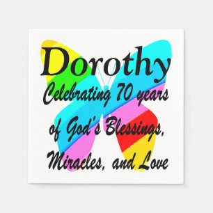 SERVILLETA DE PAPEL NAPINAS DE MARIPOSAS PERSONALIZADAS DE CUMPLEAÑOS 