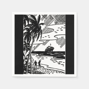 Servilleta De Papel Napja de papel de crucero retro