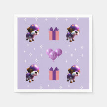 Napkin: adorable fiesta de cumpleaños de niños con