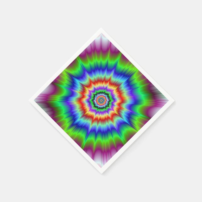 Servilleta De Papel Napkin arcoíris explosivo (Borde)