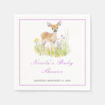 Napkin Baby Shower Spring Deer