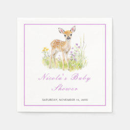 Servilleta De Papel Napkin Baby Shower Spring Deer