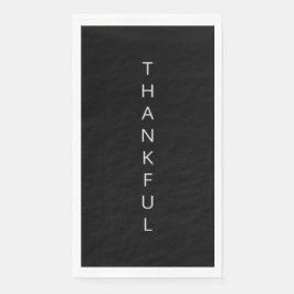 Servilleta De Papel Napkin Black Thanking