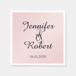 Servilleta De Papel Napkin Boda de elegancia rosada de Rubor