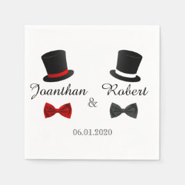 Servilleta De Papel Napkin Boda gay de los mejores sombreros y amarres