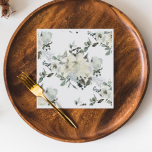 Servilleta De Papel Napkin Boda marfileño floral