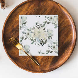 Servilleta De Papel Napkin Boda marfileño floral