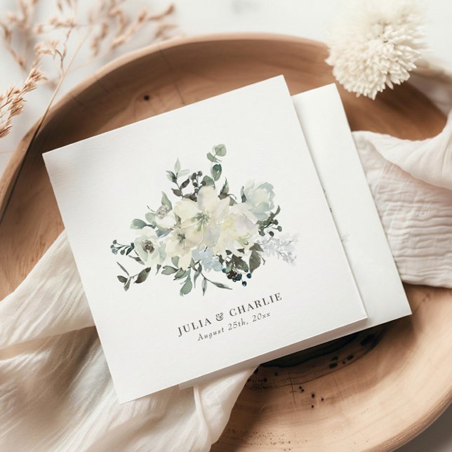 Servilleta De Papel Napkin Boda marfileño floral (Subido por el creador)