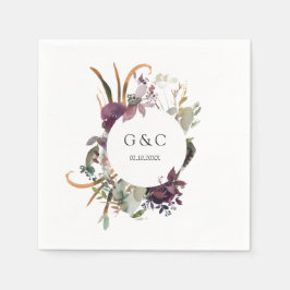 Servilleta De Papel Napkin Boda personalizada Butterum & Plum 1