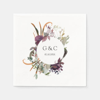 Servilleta De Papel Napkin Boda personalizada Butterum & Plum 1