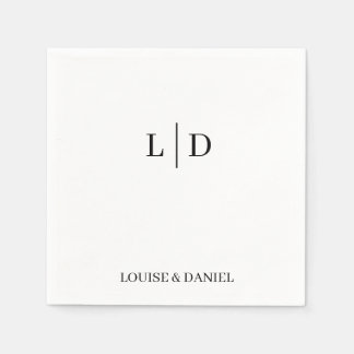 Servilleta De Papel Napkin Boda personalizado mínimo y simple