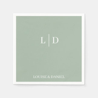 Servilleta De Papel Napkin Boda personalizado mínimo y simple