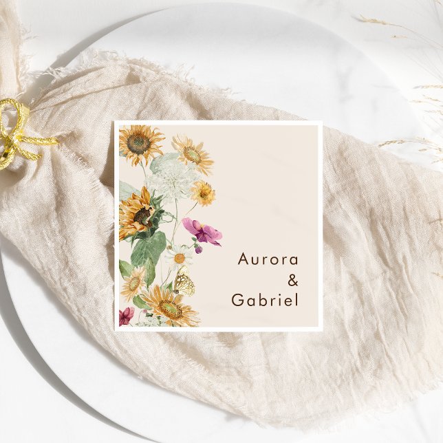 Servilleta De Papel Napkin Boda ruso de girasol beige (Subido por el creador)