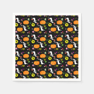 Servilleta De Papel Napkin/calabazas y fantasma de Halloween