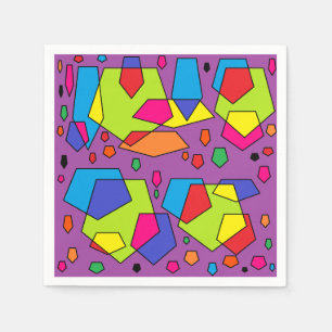 Servilleta De Papel Napkin con diseño chunco en ella multicolor