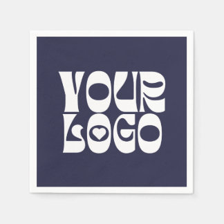 Servilleta De Papel Napkin con el logotipo de la Navy Blue & White Cor