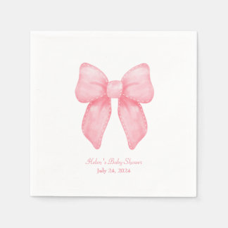 Servilleta De Papel Napkin con nombre personalizado de Coquette de Bow