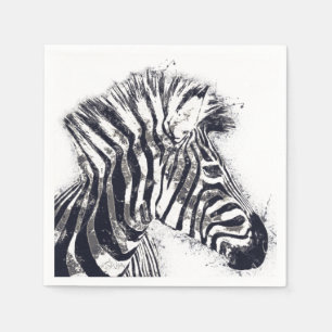 Servilleta De Papel Napkin de arte cebra - Decoración Fiesta Safari