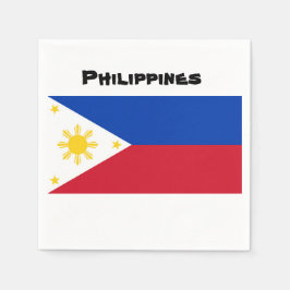 Servilleta De Papel Napkin de bandera de Filipinas