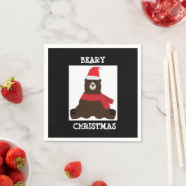 Servilleta De Papel Napkin de Beary Bored Holiday Party