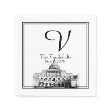 Napkin de bodas de destino de Washington DC