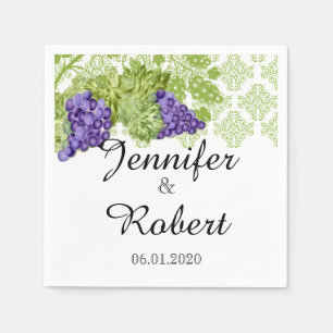 Servilleta De Papel Napkin de bodas de jardín de Grapevine