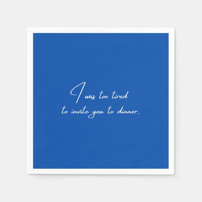 Servilleta De Papel Napkin de cóctel fiesta azul divertido (Anverso)