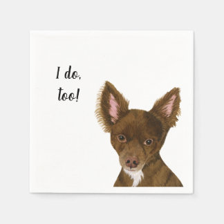 Servilleta De Papel Napkin de cóctel Personalizado Perro Marrón