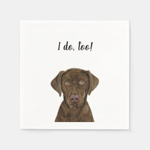 Servilleta De Papel Napkin de cóctel Personalizado Perro Marrón
