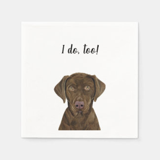 Servilleta De Papel Napkin de cóctel Personalizado Perro Marrón