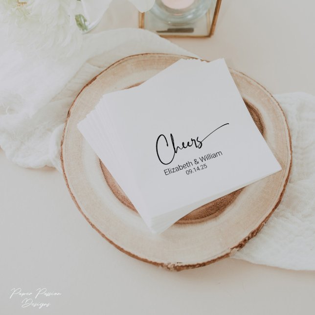 Servilleta De Papel Napkin de cócteles Boda de Cheque Personalizado (Subido por el creador)