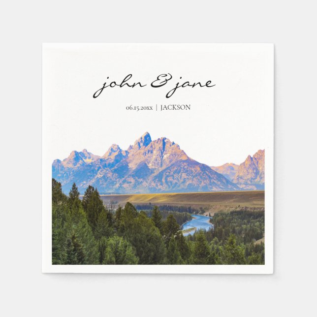 Servilleta De Papel Napkin de cócteles de montaña rusa personalizado (Anverso)