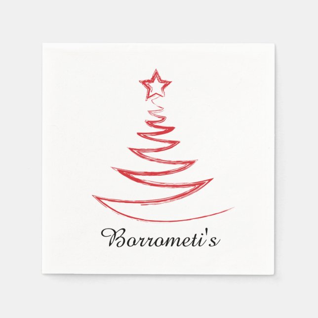 Servilleta De Papel Napkin de cócteles personalizado del árbol de Navi (Anverso)