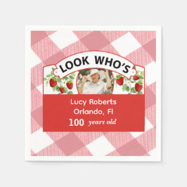 Servilleta De Papel Napkin de cumpleaños 100 - Personalizable