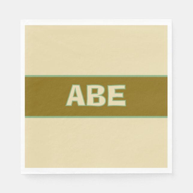 Servilleta De Papel Napkin de cumpleaños Safari upsherin (Anverso)